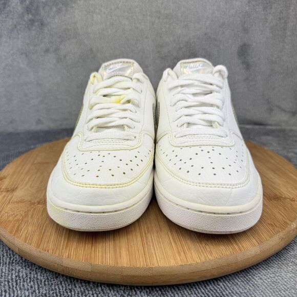 Nike Shoes Womens Size 8.5 White Court Vision Low Iridescent Swoosh CW5596-100 - Picture 2 of 10